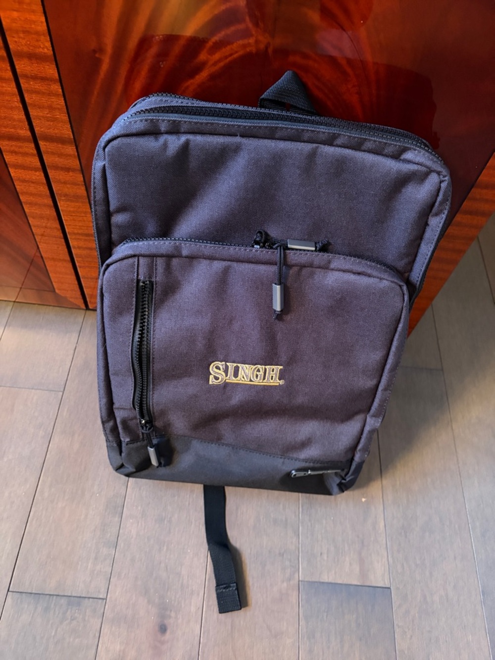 OGIO Black and Gold Logo Front-Zip Backpack